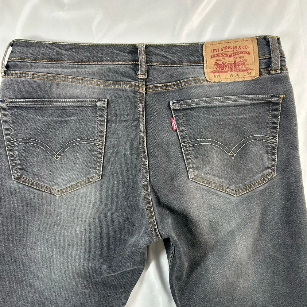 Levi’s Men's 511 Slim Straight Jeans‎ - Gray Wash Size 34x34